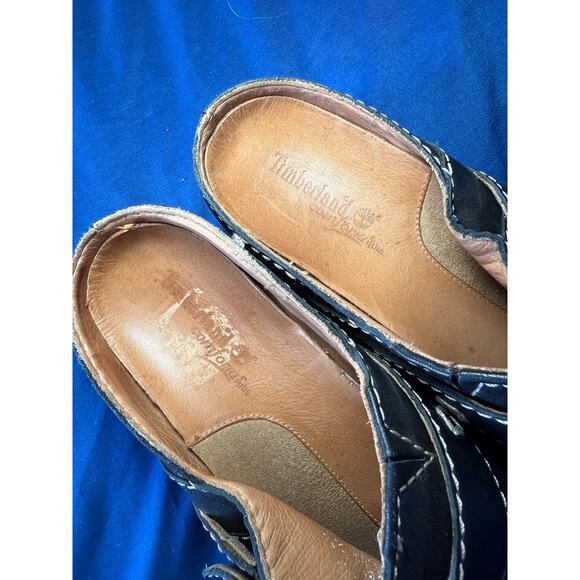 Timberland buckle slip on genuine leather mule‎ clogs womens 8.5 casual comfort - Picture 3 of 7